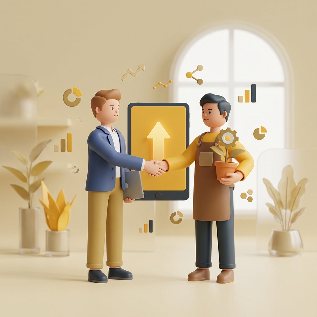 Ilustrasi Kolaborasi Digital